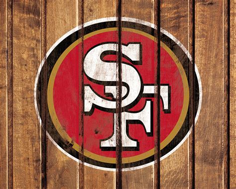 The San Francisco 49ers Wood Wall 3h Mixed Media by Brian Reaves