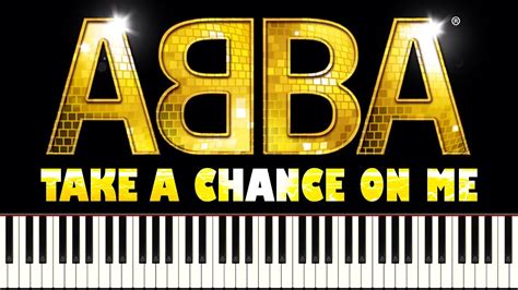 ABBA - TAKE A CHANCE ON ME - Piano Tutorial - YouTube