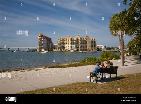 Bayfront Park on Sarasota Bay in Sarasota Florida Stock Photo - Alamy