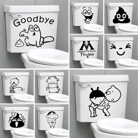 Funny Bathroom Toilet Stickers – Elite Wall Decals