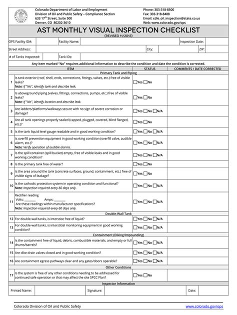 Visual inspection checklist template: Fill out & sign online | DocHub