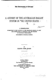 download book a history of the australian ballot system in the united ...