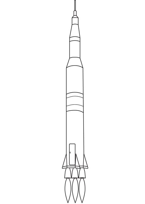 Apollo 11 Rocket coloring page - ColouringPages