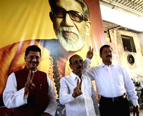 Shiv Sena leaders Deepak Kesarkar, Bala Sawant, Mangesh Kudalkar at ...