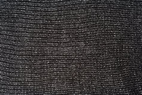 Texture of Black Knitted Woolen Cloth Stock Image - Image of fabric ...