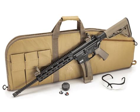 S&W M&P 15-22 Sport FDE Range Bundle 22LR 16.5” 25+1