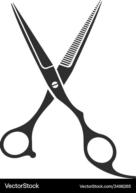 Vintage barber shop scissors Royalty Free Vector Image