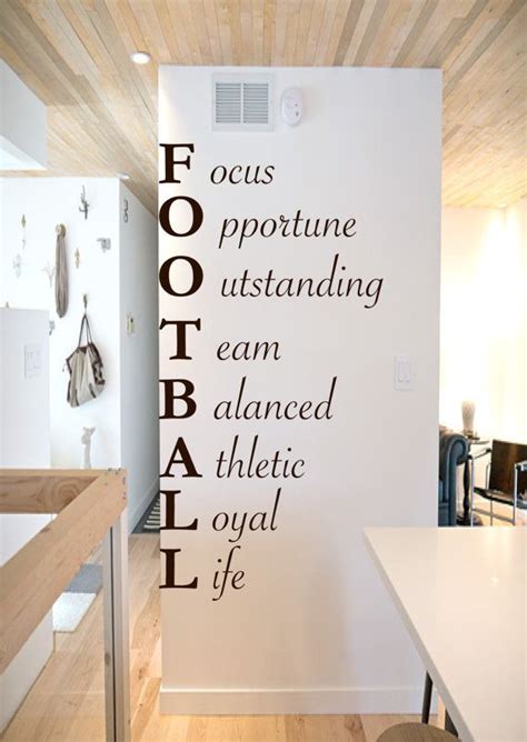 Football Acrostic Wall Decal Football Decor, Football Wall Decal, Football Decals, Kids Room ...