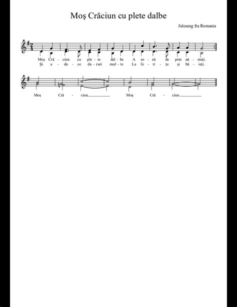 Moş Crăciun cu plete dalbe sheet music download free in PDF or MIDI