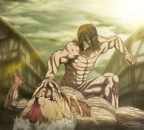 Eren Versus Reiner by CrownedDeviser on DeviantArt