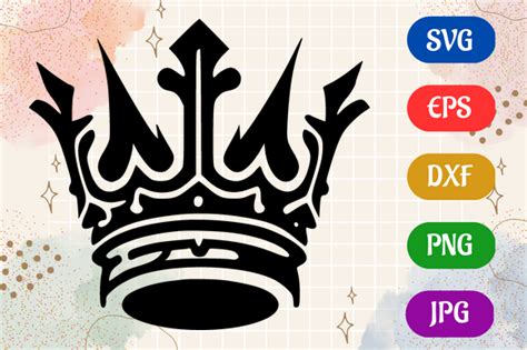 Crown | Black and White Logo Vector Art Graphic by Creative Oasis · Creative Fabrica