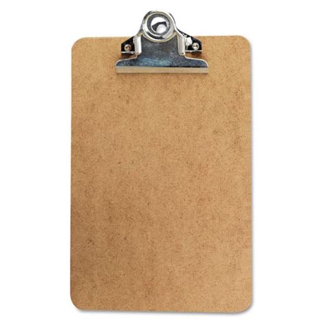 Universal Hardboard Clipboard, 3/4" Capacity, Holds 5w x 8h, Brown | OfficeSupply.com