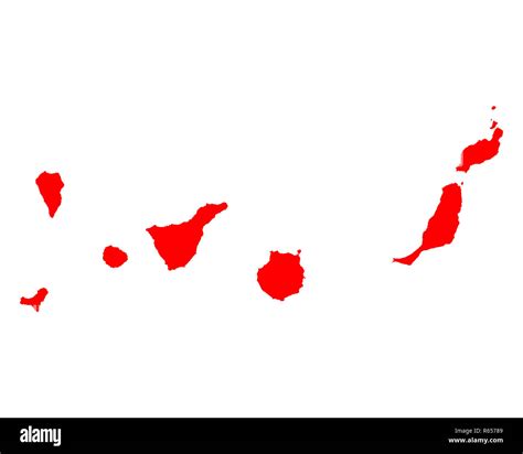 Map the canary islands Cut Out Stock Images & Pictures - Alamy