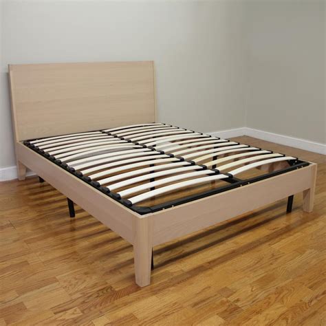 Europa Twin XL-Size Wood Slat and Metal Platform Bed Frame-127007-5020 ...