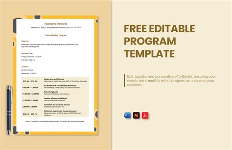 Free Editable Program Template - Download in Word, PDF, Illustrator ...