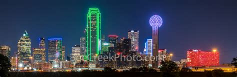 Dallas Skyline Pano Night 0056