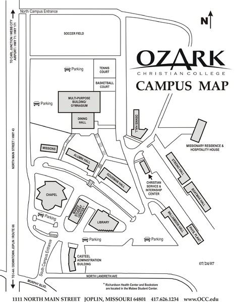 Ozark Christian College Map - 1111 North Main Street Joplin MO • mappery