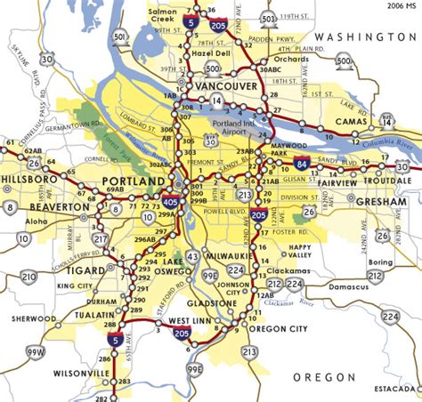 Map Of Area Around Portland Oregon - Map Of Counties Around London