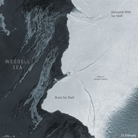 Imágenes de satélite captan el nuevo iceberg gigante A-74