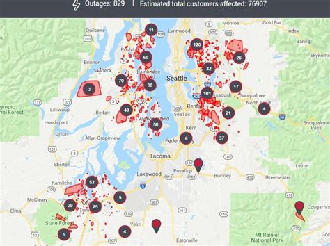 Puget Power Outage Map – Map Vector