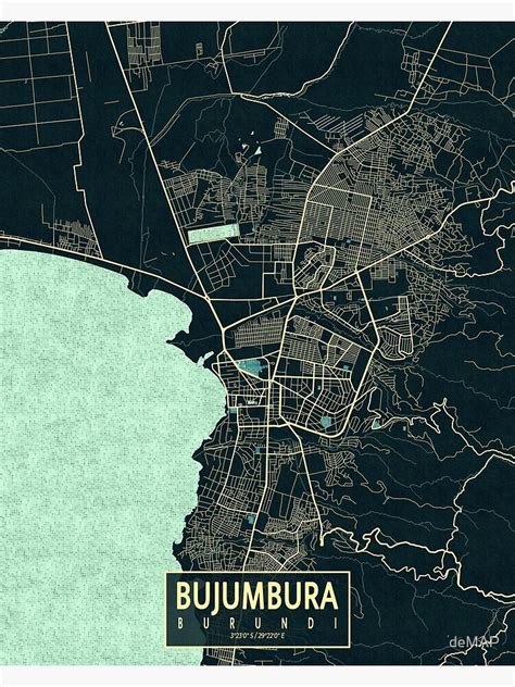 "Bujumbura City Map of Burundi - Summer" Poster for Sale by deMAP | Redbubble