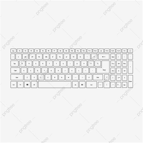 an image of a computer keyboard on a white background with space for ...