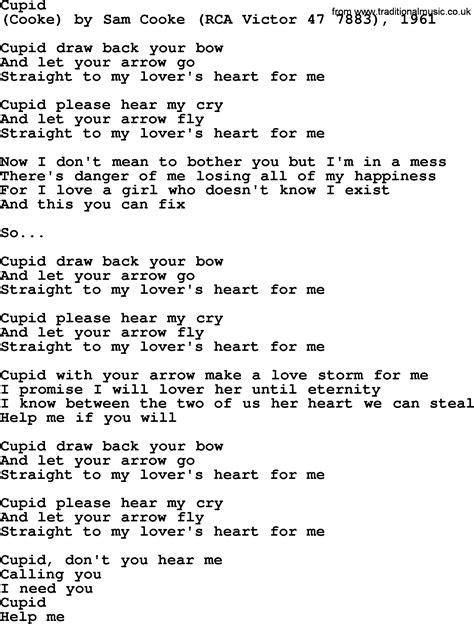 Bruce Springsteen song: Cupid, lyrics