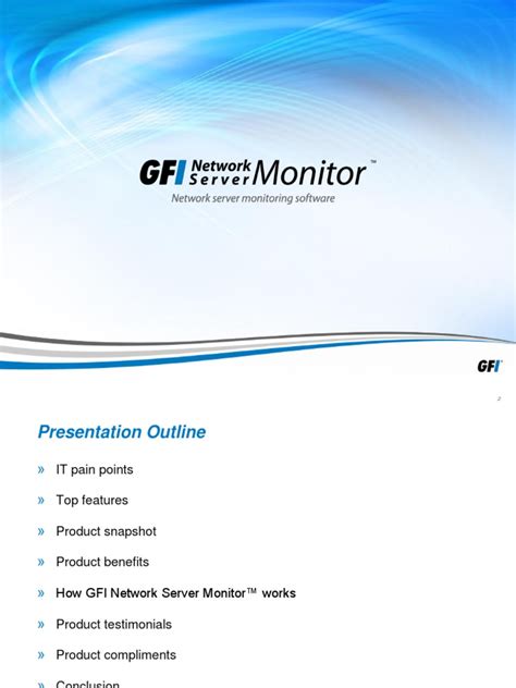 GFI Network Monitoring PPT | Server (Computing) | Telecommunications