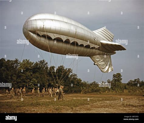 Barrage balloons, Parris Island, S.C. - May 1942 Stock Photo - Alamy