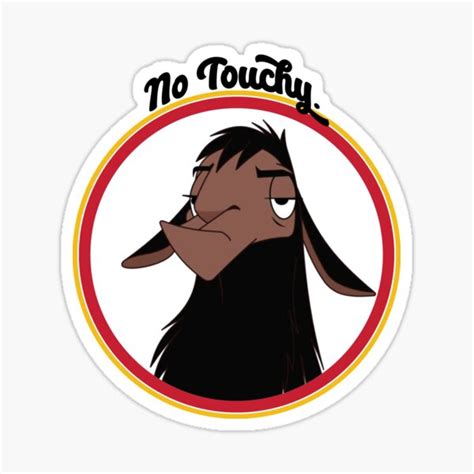 "Kuzco NO TOUCHY sad llama emperor's new groove emperor david spade back off no touch funny gift ...