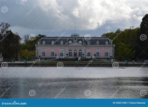 Pink castle in Dusseldorf stock photo. Image of dusseldorf - 92821948