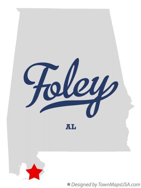 Map of Foley, AL, Alabama