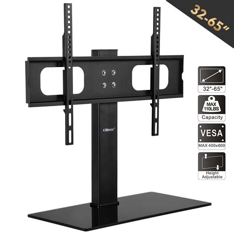 Allieroo Universal Tabletop TV Stand with Mount Adjustable Height for ...