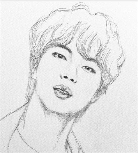 Bts & (kpop idol) pencil sketch | Bocetos de retrato, Dibujos sencillos, Inspiración dibujo en lápiz