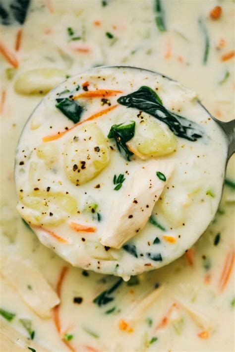 Creamy Chicken Gnocchi Soup (Olive Garden Copycat) - GetSlimThin