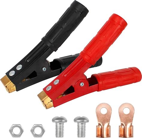 2 Pieces 1000A Heavy Duty Pure Copper Jumper Cables Boost Clamp Car ...