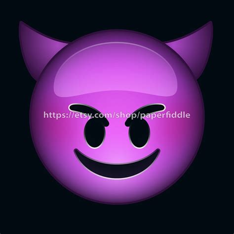 Purple Devil Emoji Adobe Illustrator 2020 Source File Original Vector Art - Etsy