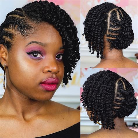 Chignons cheveux naturels | Cheveux Updos pour les cheveux noirs naturels #cheveux #chignons #le ...