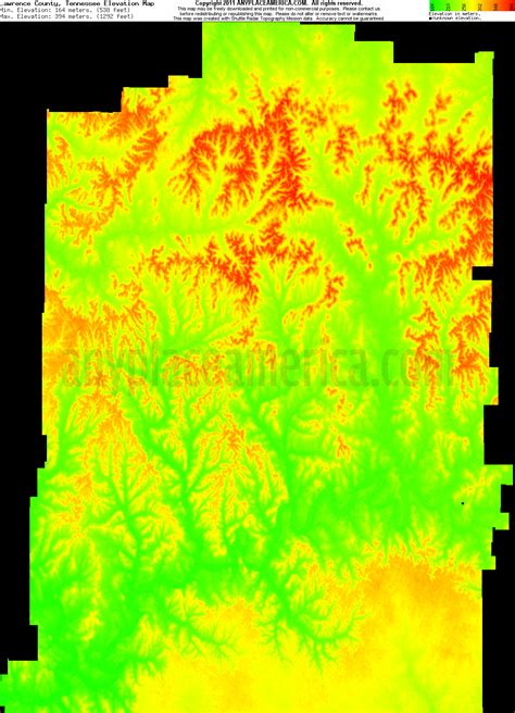 Free Lawrence County, Tennessee Topo Maps & Elevations