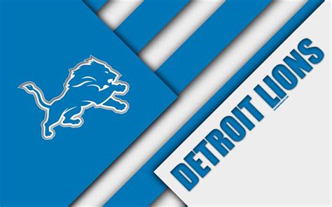 detroit lions wallpaper with the detroit lions logo in white and blue ...