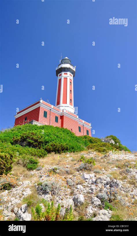 Punta Carena Lighthouse Capri Italy Stock Photo - Alamy