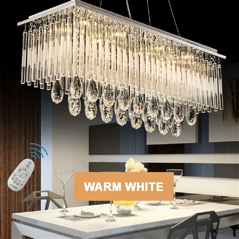 K9 Crystal Ring Pendant Ceiling Light Chandelier 3 Colours Dimmable+Remote CTRL | eBay