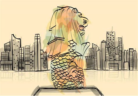 Free Merlion Illustration 123160 Vector Art at Vecteezy