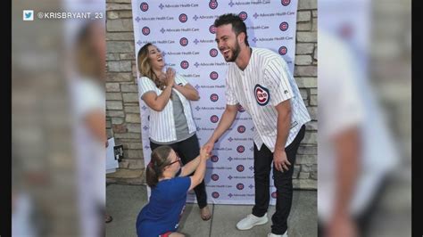 HE SAID YES! Cubs fan's sweet marriage proposal to Kris Bryant - ABC13 ...