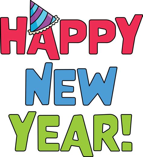 Happy New Year January 1 Cartoon Colored Clipart 13137401 Vector Art at Vecteezy