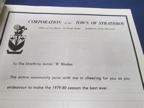 Strathroy Blades Western Junior B Hockey League Official Hockey Program ...