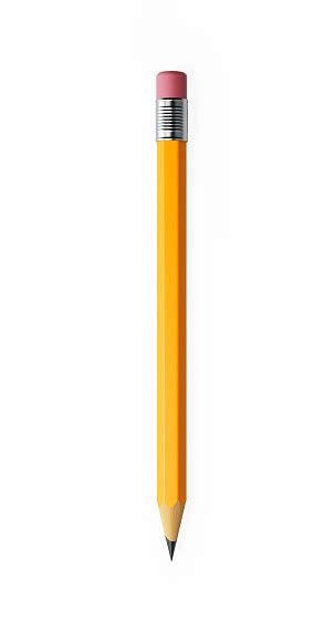 Yellow Number Two Pencil Isolated On White Background Stock Photo - Download Image Now - iStock