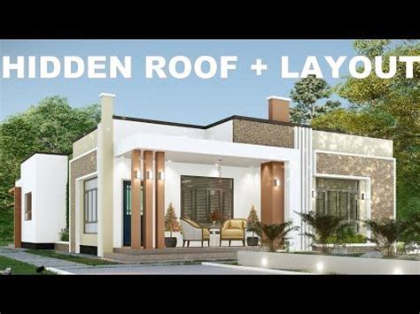 HIDDEN ROOF DESIGN | 3 BEDROOM | SIMPLE HOUSE DESIGN | FLAT ROOF ...