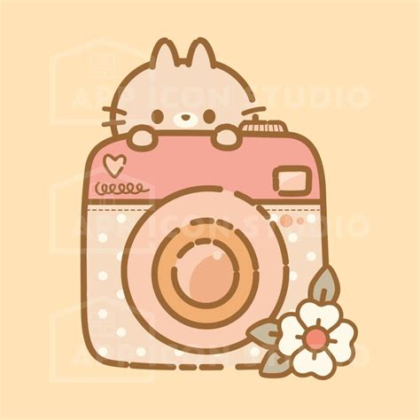 Kawaii Aesthetic App Icons, iOS 14 Icons, Cute Kawaii Icons, Cat iOS 14 Icons Kawaii App Covers ...