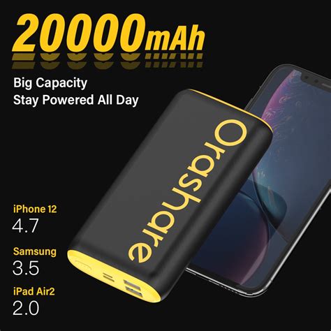 Orashare O20 20000mAh Powerbank Fast Charging Large Capacity Dual USB ...